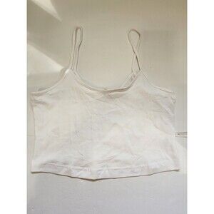 Nordstrom BP Crop Camisole Womens Large White Tank Top NWOT
